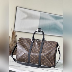LV Модель： M56711 Черная сумка для путешествий с узором «старая