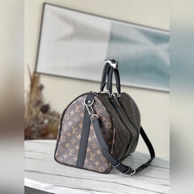LV Модель： M56711 Черная сумка для путешествий с узором «старая 