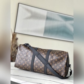 LV Модель： M56711 Черная сумка для путешествий с узором «старая 