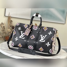 LV Артикул： M58656 Keepall Bandoulière 45 дорожная сумка Из кап