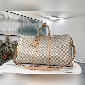LV Модель： N41429 KEEPALL 55 с белыми клетками (с плечевым ремне