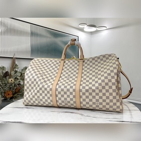 LV Модель： N41429 KEEPALL 55 с белыми клетками (с плечевым ремне