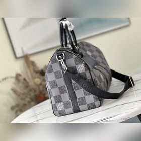 LV Модель： N80404 Черный  Keepall Bandoulière 45 дорожная сумка