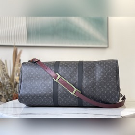 LV Артикул： M56856 Черный с цветочным узором KEEPALL BANDOULIER