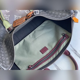 LV Артикул： M56856 Черный с цветочным узором KEEPALL BANDOULIER