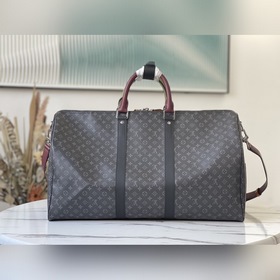 LV Артикул： M56856 Черный с цветочным узором KEEPALL BANDOULIER