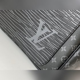 LV Модель M58669 KEEPALL Дорожная сумка с черным цветочным принто