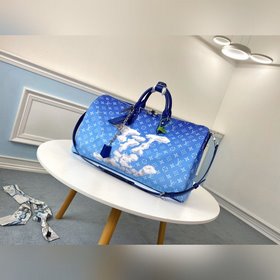 LV Модель M86988 Keepall Bandoulière 50, дорожная сумка с белым н