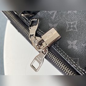 LV Модель M43818 Серебристая с черным KEEPALL 50 дорожная сумка (