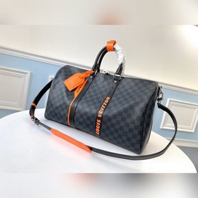 LV модель N40166 Классическая дорожная сумка Keepall в сочетании 