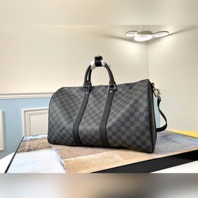 LV Модель N41418 Сумка Keepall 45 Сумка из ткани Damier Graphite