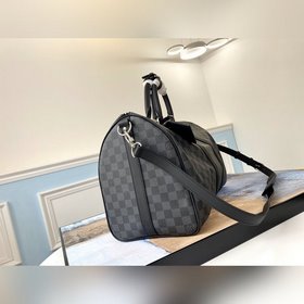 LV Модель N41418 Сумка Keepall 45 Сумка из ткани Damier Graphite