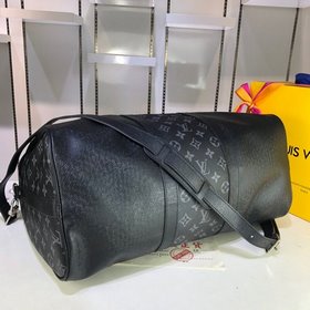 LV Модель： M30235, черная сумка KEEPALL 45 (с плечевым ремнем) Мя