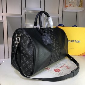 LV Модель： M30235, черная сумка KEEPALL 45 (с плечевым ремнем) Мя