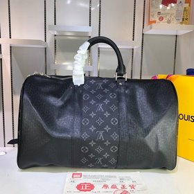 LV Модель： M30235, черная сумка KEEPALL 45 (с плечевым ремнем) Мя