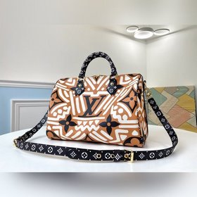 LV Модель M44572 Желтый шелкографический принт SPEEDY BANDOULIèRE