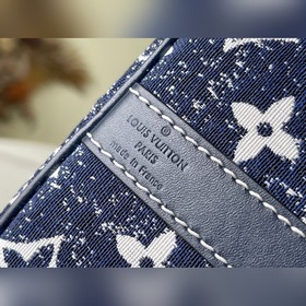 LV Артикул： M59609 Джинсовый синий Speedy 25 Сумка Материал： к