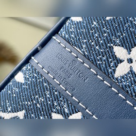 LV Артикул： M59609 Синяя сумка Speedy 25 Джутовый декор и отделк
