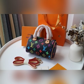 LV модель： M92645 Черная трехцветная мини-сумка HL speedy с плече