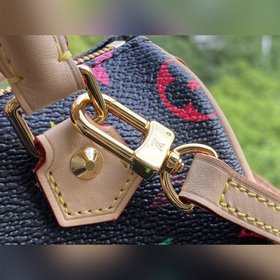 LV модель： M92645 Черная трехцветная мини-сумка HL speedy с плече
