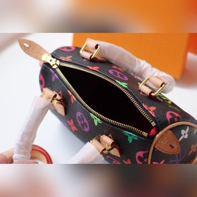 LV модель： M92645 Черная трехцветная мини-сумка HL speedy с плече