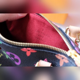 LV модель： M92645 Черная трехцветная мини-сумка HL speedy с плече