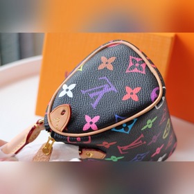 LV модель： M92645 Черная трехцветная мини-сумка HL speedy с плече