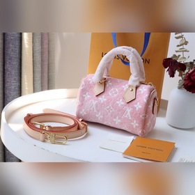 LV Модель： M81213 Джинсовый розовый Классическая сумка Speedy из