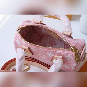 LV Модель： M81213 Джинсовый розовый Классическая сумка Speedy из
