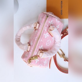 LV Модель： M81213 Джинсовый розовый Классическая сумка Speedy из
