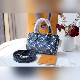 LV Модель： M81213 Джинсовый синий Классическая сумка Speedy из п