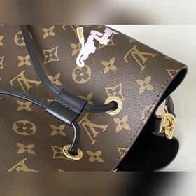 LV Модель M44021 Стильная сумка-бакет Neonoe Регулируемые плечев