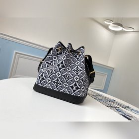 LV модель M57154 черная сумка-бакет Новый старинный узор, предст
