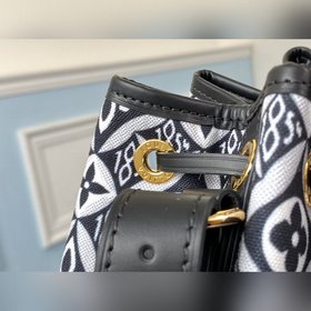 LV модель M57154 черная сумка-бакет Новый старинный узор, предст