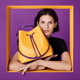 LV Epi кожа Сумка-бакет Цветная подкладка из сверхтонкого синтети