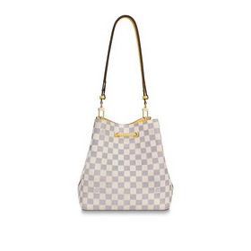 LV Damier Azur с покрытием из парусины Сумка-бакет с отделкой из