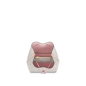 LV Damier Azur с покрытием из парусины Гладкая отделка из кожи С