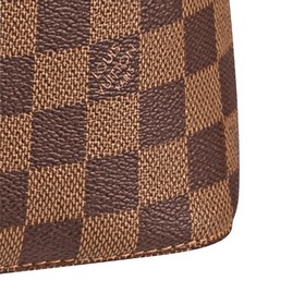 LV Damier Ebène с покрытием из парусины Сумка-бакет с отделкой и