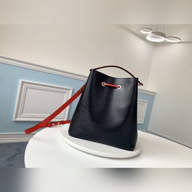 LV Модель M54366 Черно-белая сумка LOCKME BUCKET Дизайн этой модн
