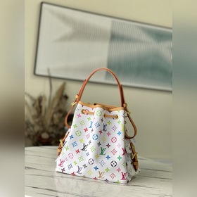 LV Модель： M42229 Белая сумка с цветными шнурками Изготовлена из
