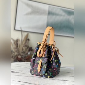 LV Модель： M42229 Черная сумка с цветными ремешками Сумка из бре