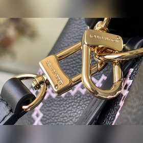LV Модель： M46023 Черная сумка-бакет из мягкой кожи с принтом, т