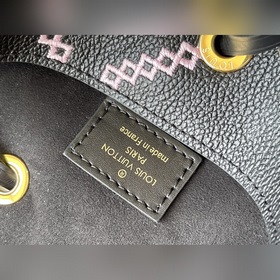 LV Модель： M46023 Черная сумка-бакет из мягкой кожи с принтом, т