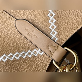 LV Модель： M46029 Коричнево-желтый Сумка-бакет из мягкой кожи с