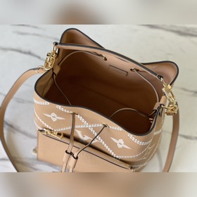 LV Модель： M46029 Коричнево-желтый Сумка-бакет из мягкой кожи с