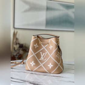 LV Модель： M46029 Коричнево-желтый Сумка-бакет из мягкой кожи с