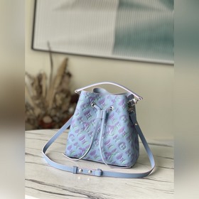 LV Модель： M46173 Синий NeoNoé BB Сумка-бакет из кожи , изготов