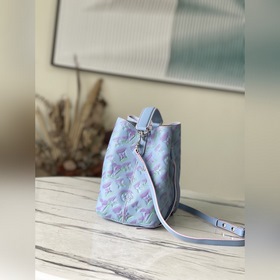 LV Модель： M46173 Синий NeoNoé BB Сумка-бакет из кожи , изготов