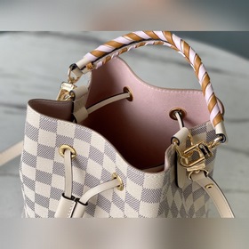 LV Модель： N45292 Белая плетеная сумка-бакет (розовый) Создана д