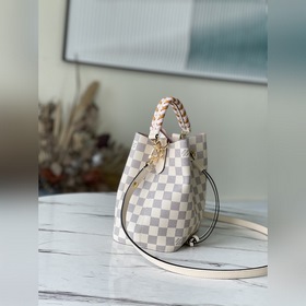 LV Модель： N45292 Белая плетеная сумка-бакет (розовый) Создана д